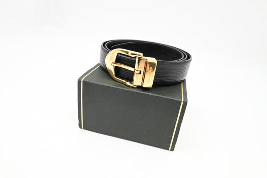 Louis Vuitton Belt in Black Epi Leather