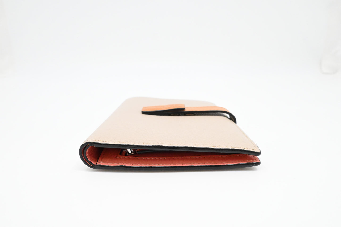 Loewe Bifold Wallet in Beige, Brown and Pink Leather