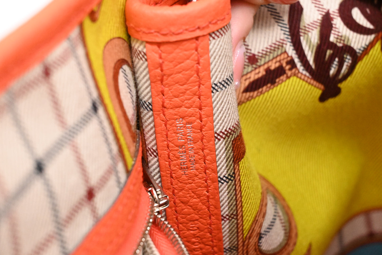 Hermes Camaille Garden Party 36 in Orange Leather