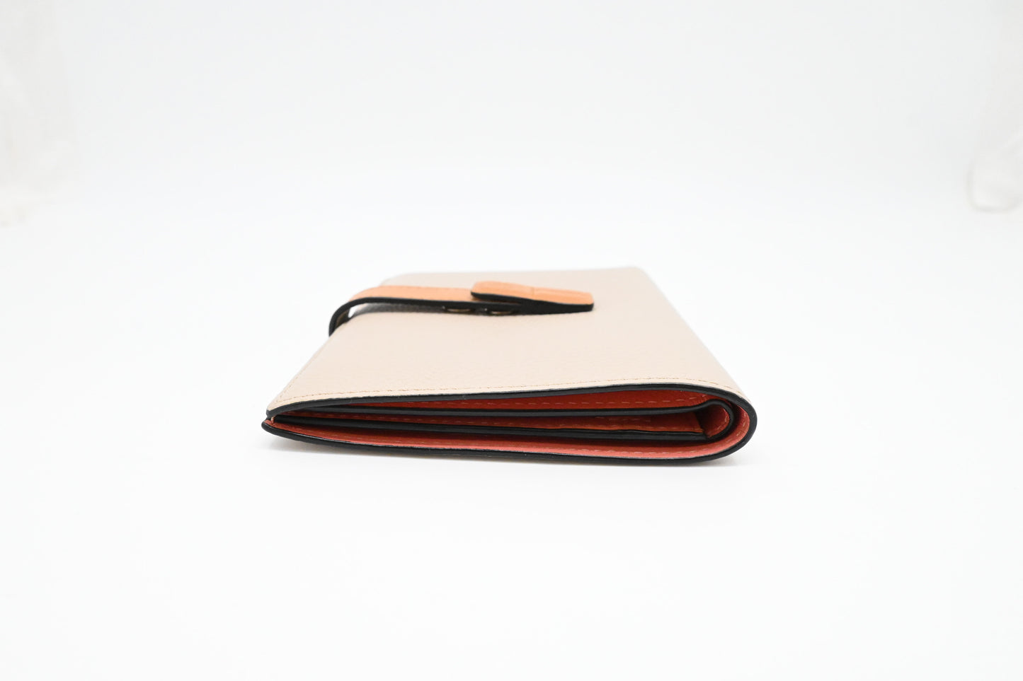 Loewe Bifold Wallet in Beige, Brown and Pink Leather