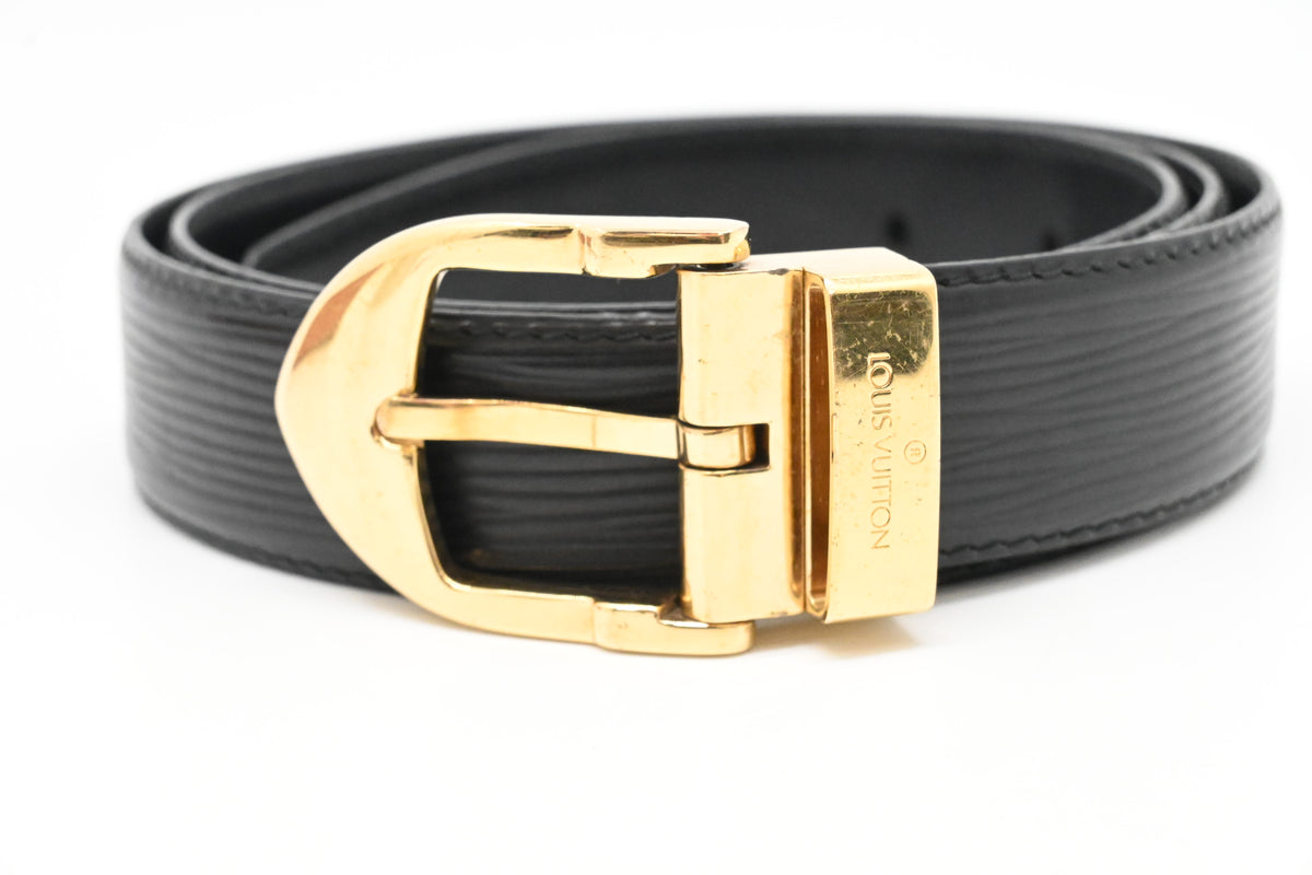 Louis Vuitton Belt in Black Epi Leather