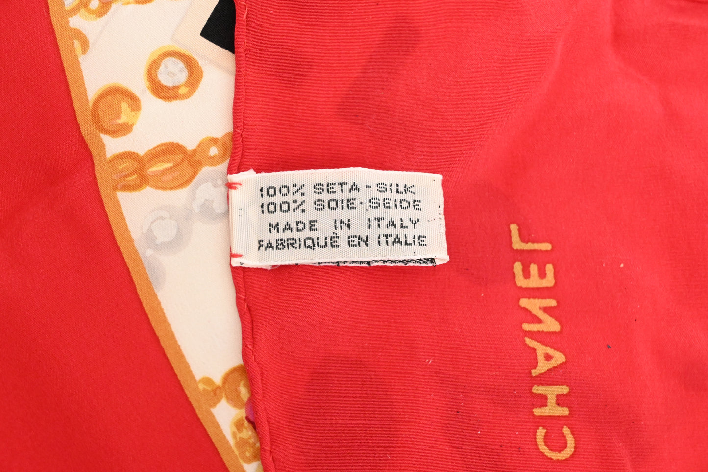 Chanel Scarf in Red Silk