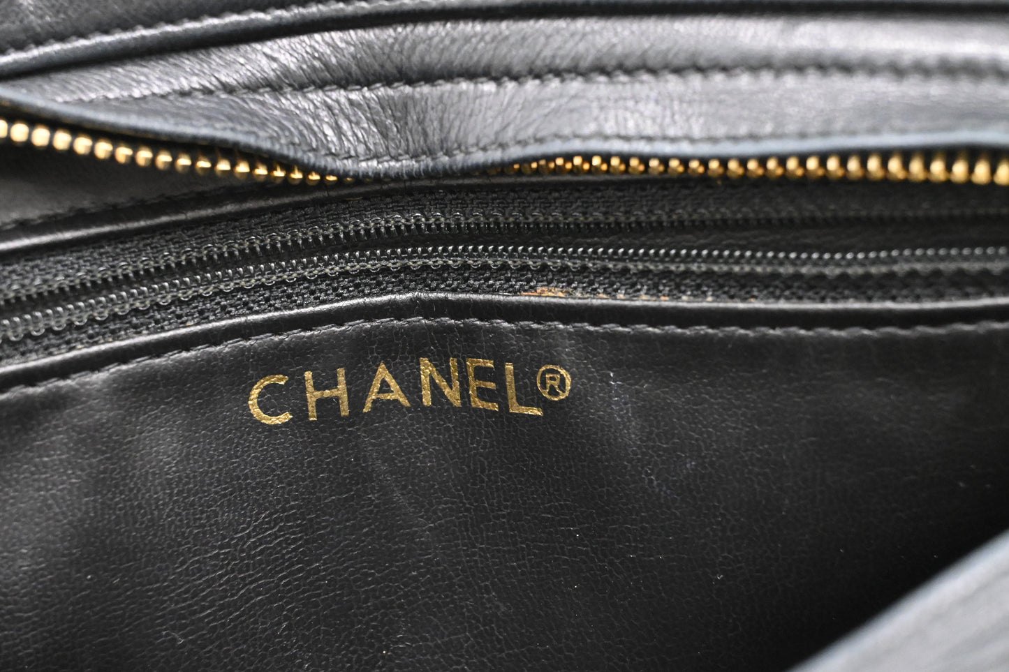 Chanel Shoulder Bag in Black Lambskin Leather
