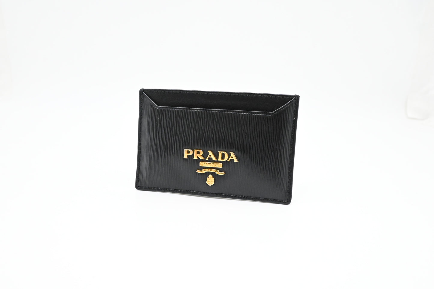 Prada Card Holder in Black Leather