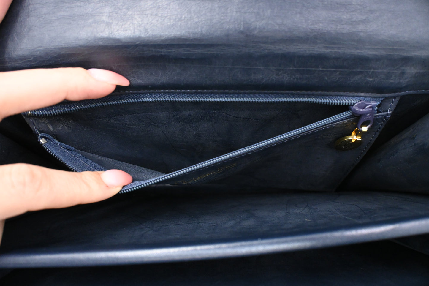 Dior Shoulder Bag in Blue Leather