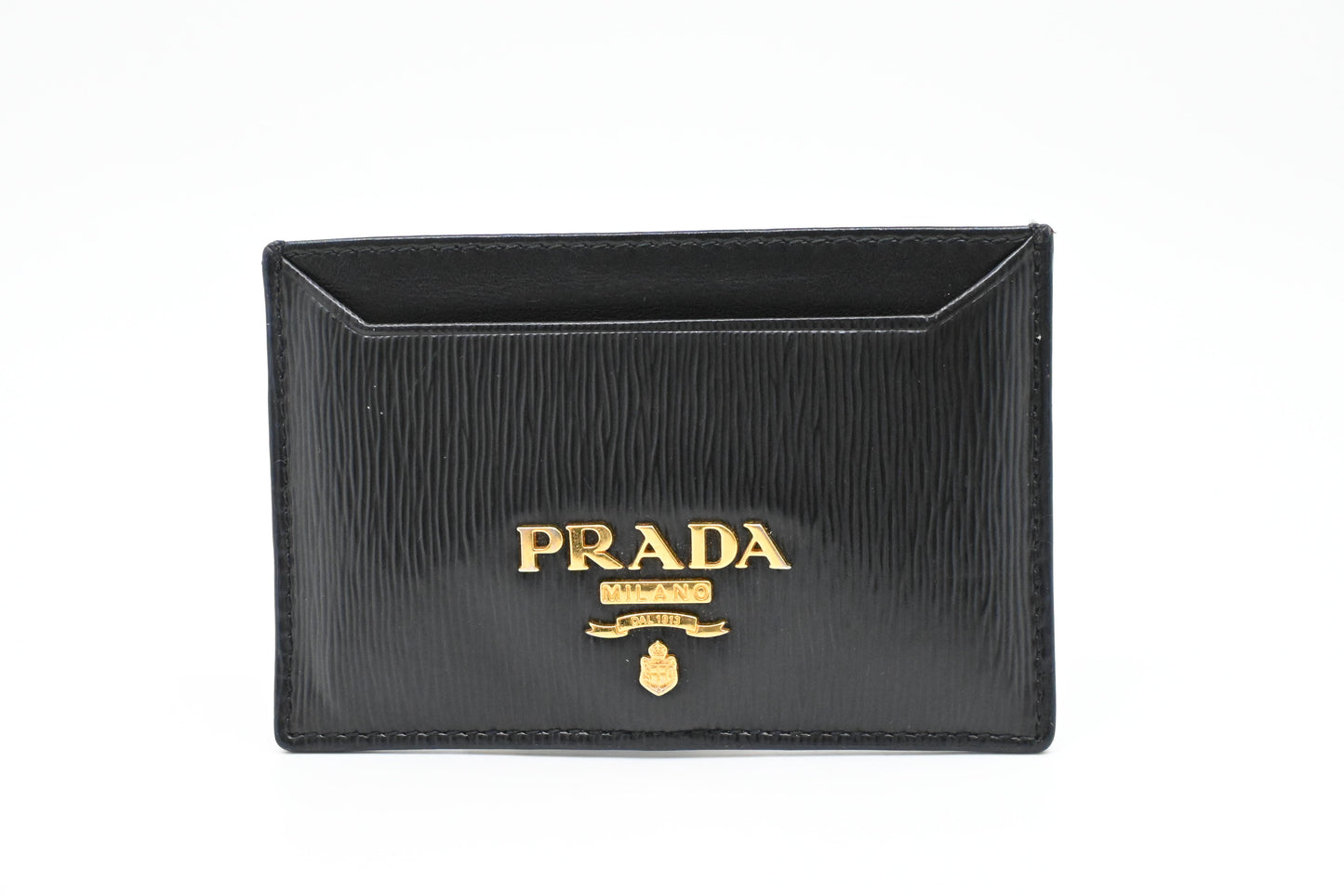 Prada Card Holder in Black Leather