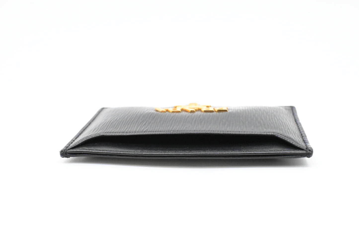 Prada Card Holder in Black Leather