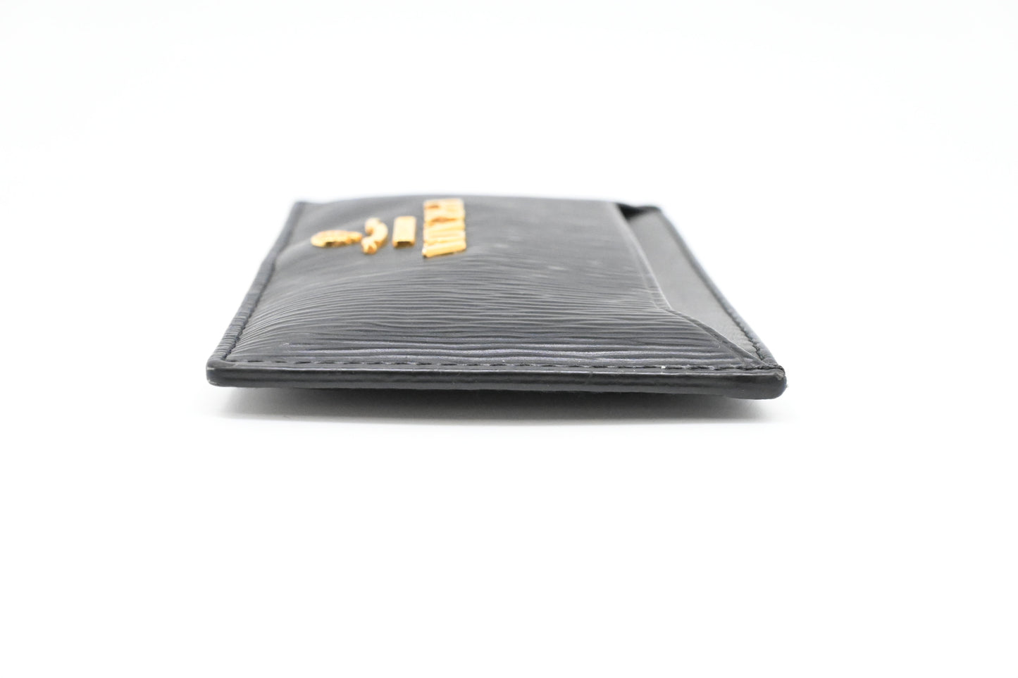 Prada Card Holder in Black Leather