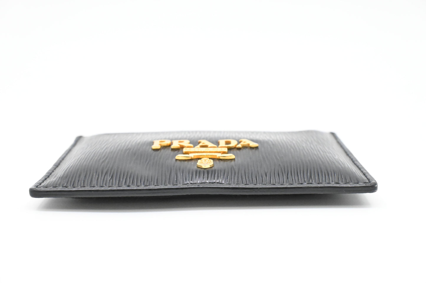 Prada Card Holder in Black Leather