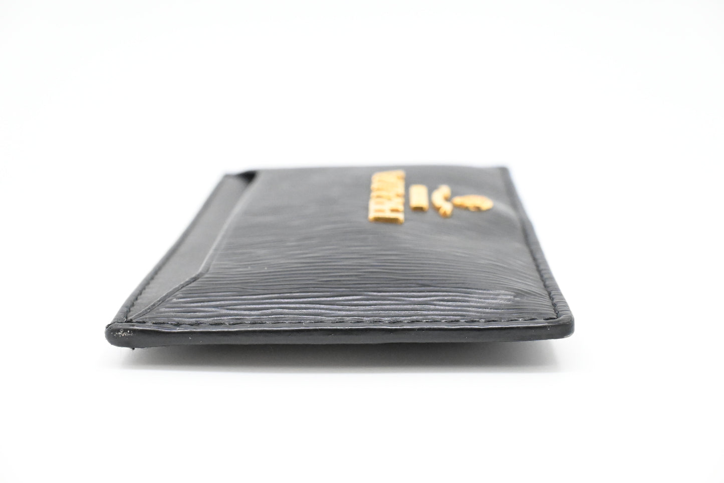 Prada Card Holder in Black Leather