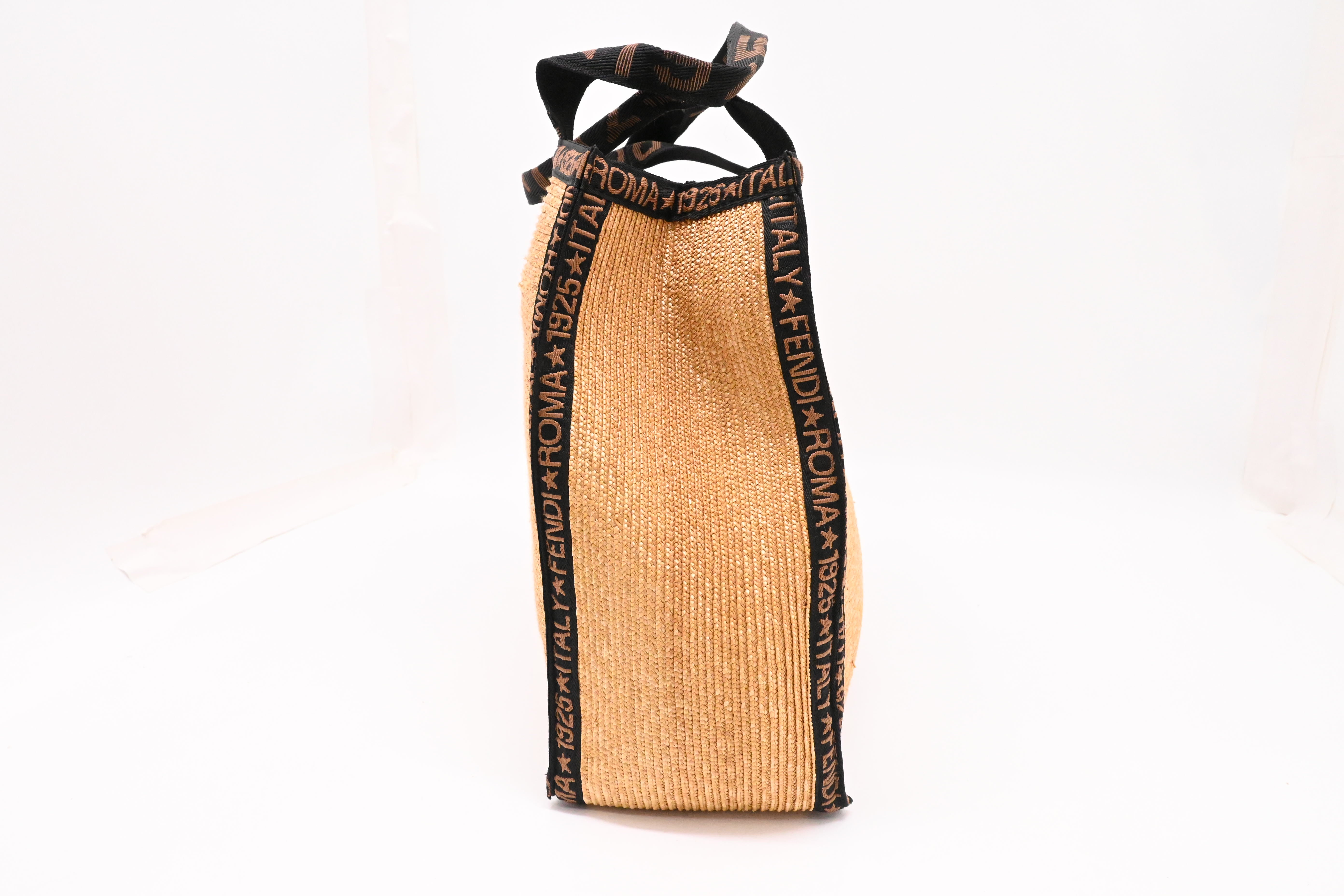FENDI 1925 ゴールド かごトートバッグ Fendi Roma 1925 Tote Bag in Beige Wicker – Weekly Lux Drop