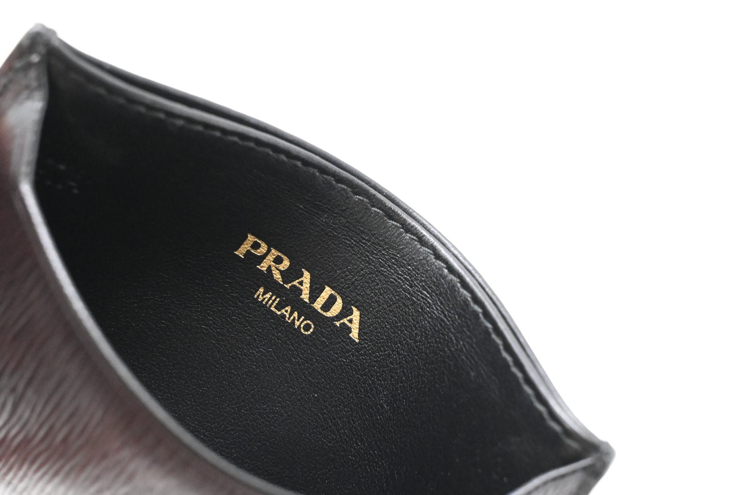 Prada Card Holder in Black Leather