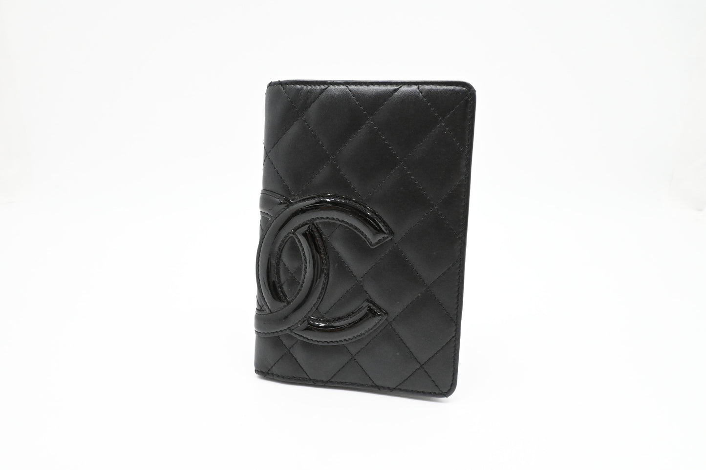 Chanel Cambon Passport Case in Black Leather