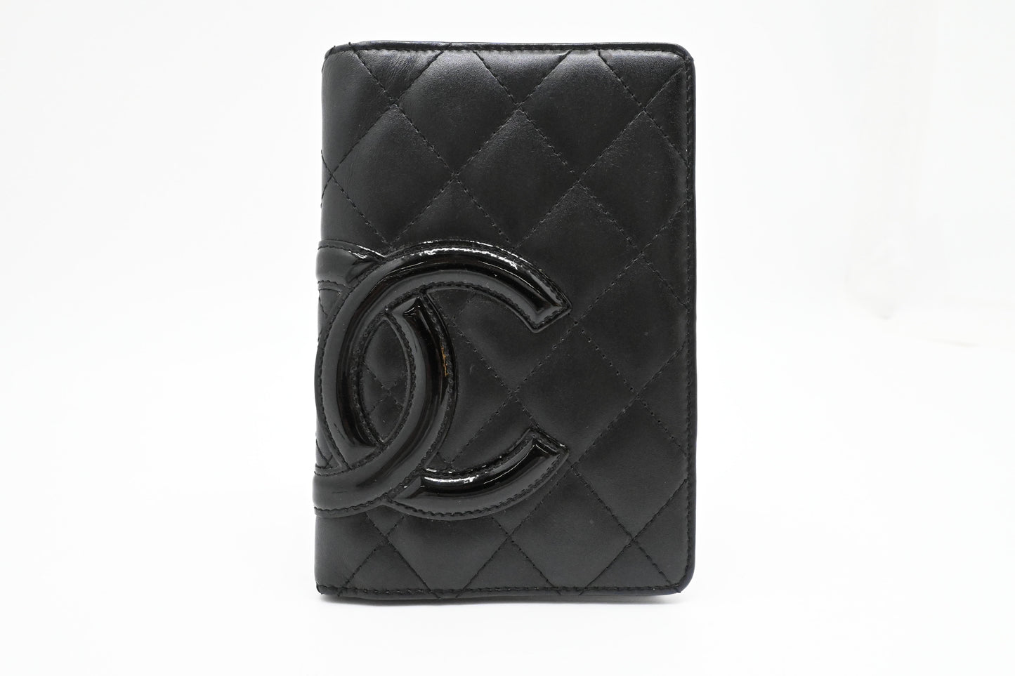 Chanel Cambon Passport Case in Black Leather