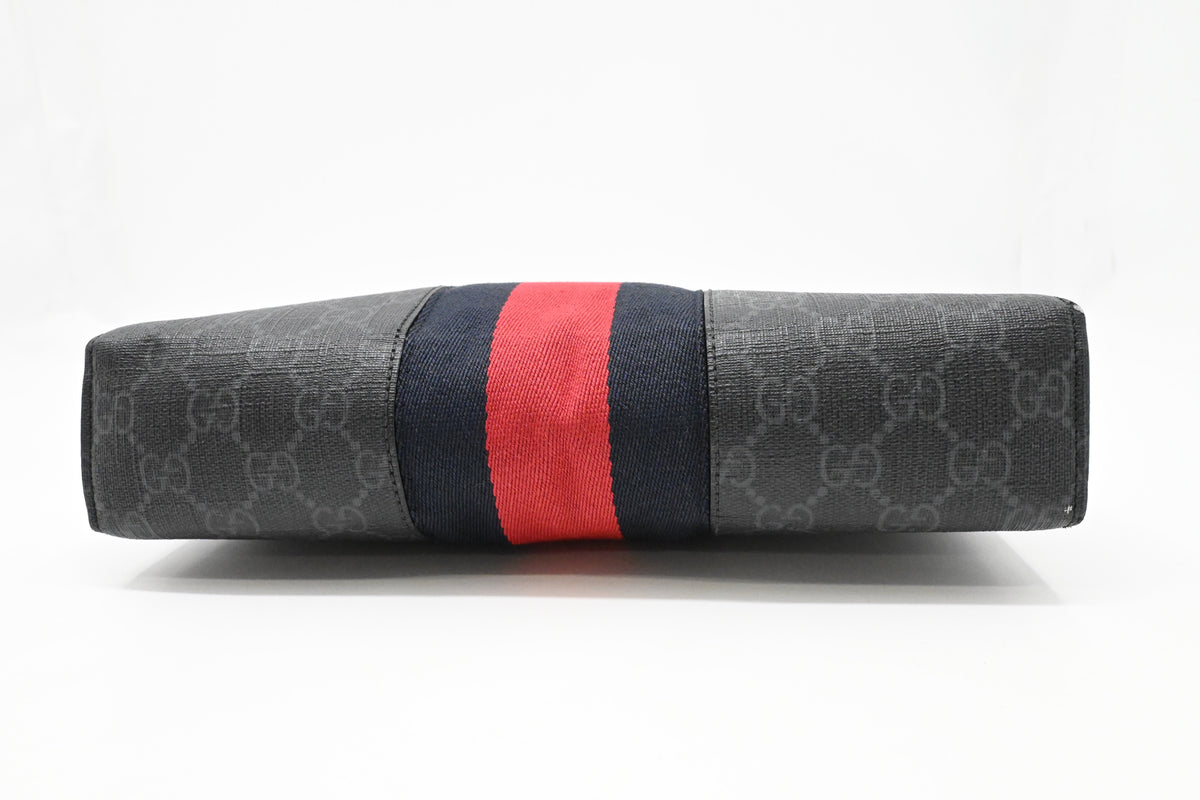 Gucci Toiletry Clutch in Black GG Supreme Canvas