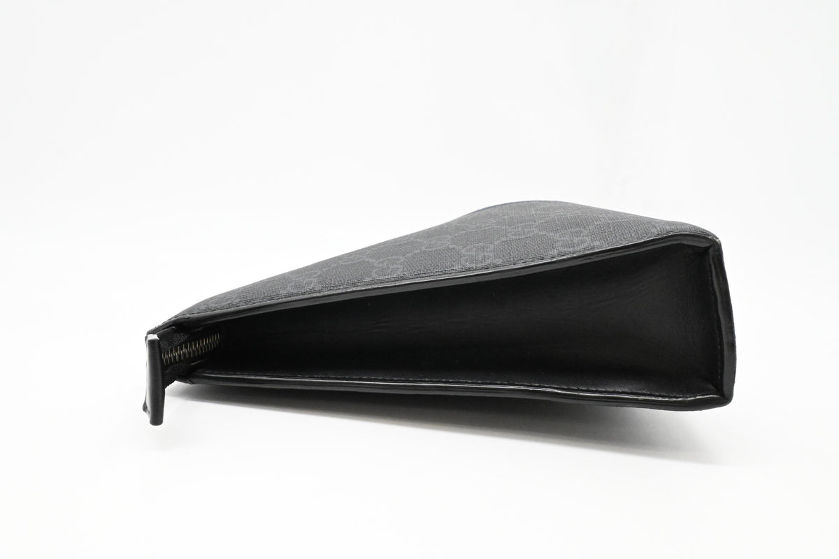 Gucci Toiletry Clutch in Black GG Supreme Canvas