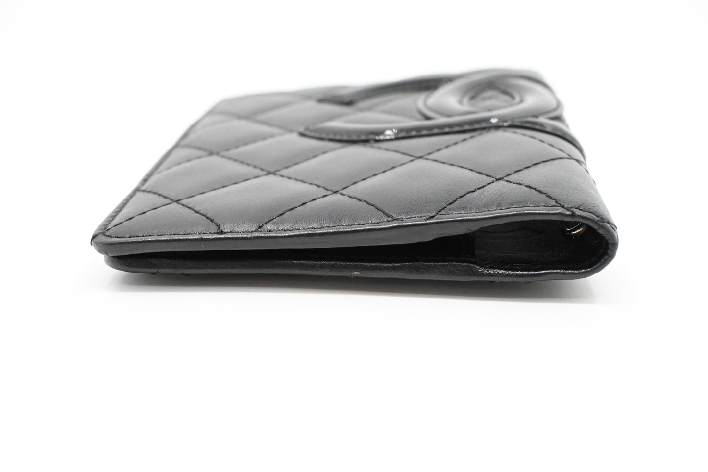 Chanel Cambon Passport Case in Black Leather