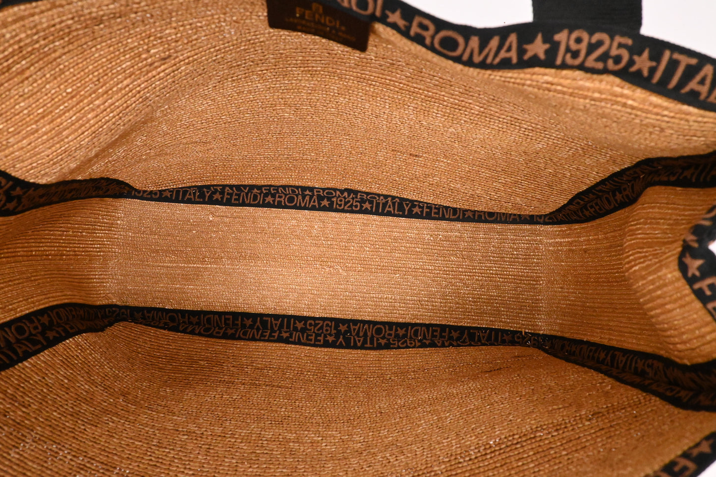 Fendi Roma 1925 Tote Bag in Beige Wicker