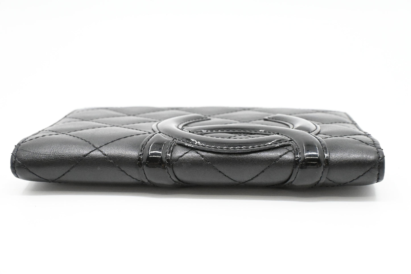 Chanel Cambon Passport Case in Black Leather