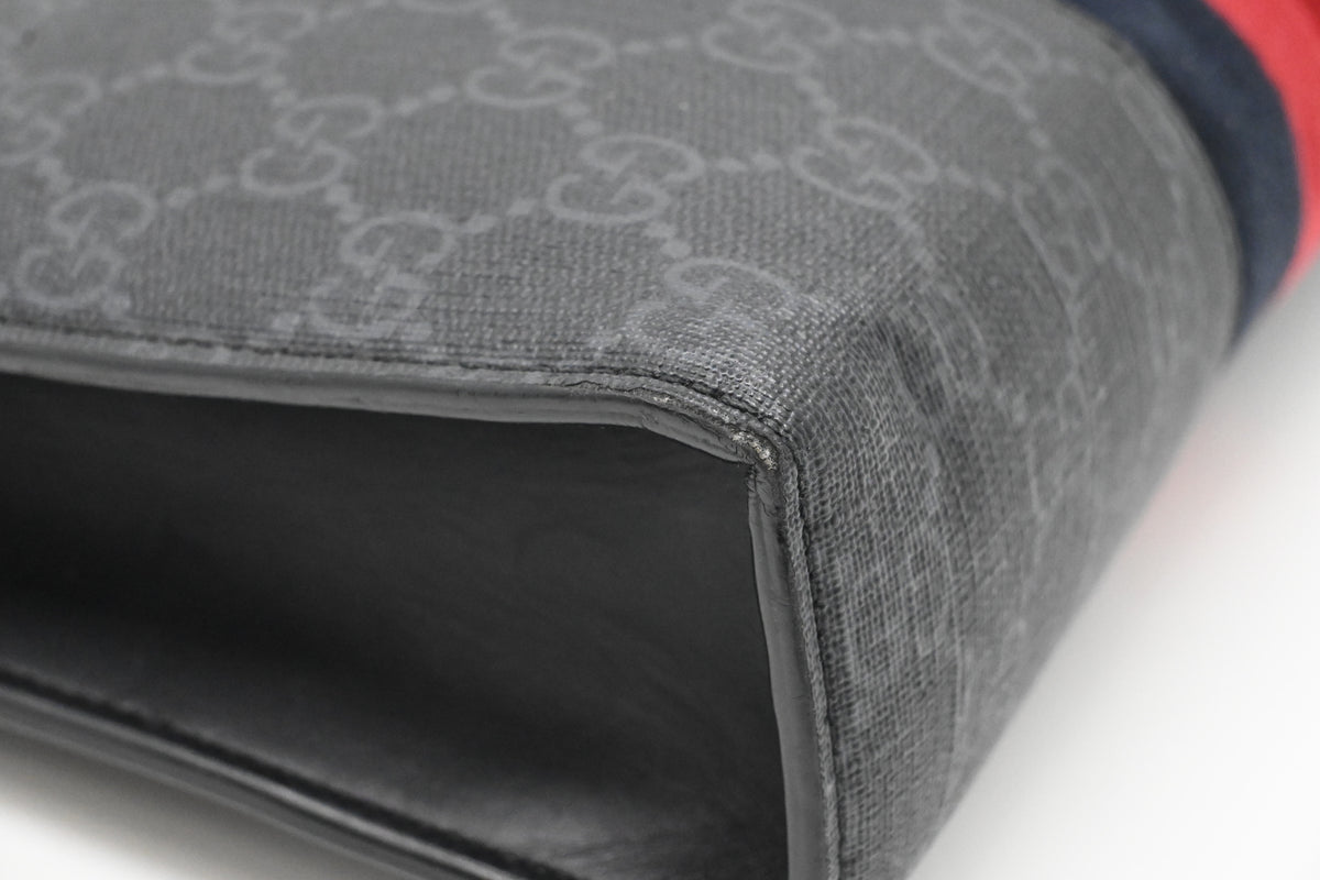Gucci Toiletry Clutch in Black GG Supreme Canvas