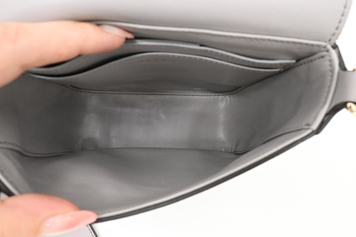 Ferragamo Shoulder Bag in Gray Leather