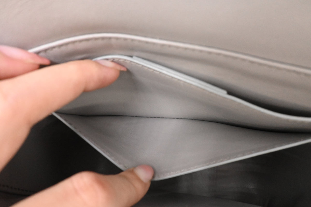 Ferragamo Shoulder Bag in Gray Leather