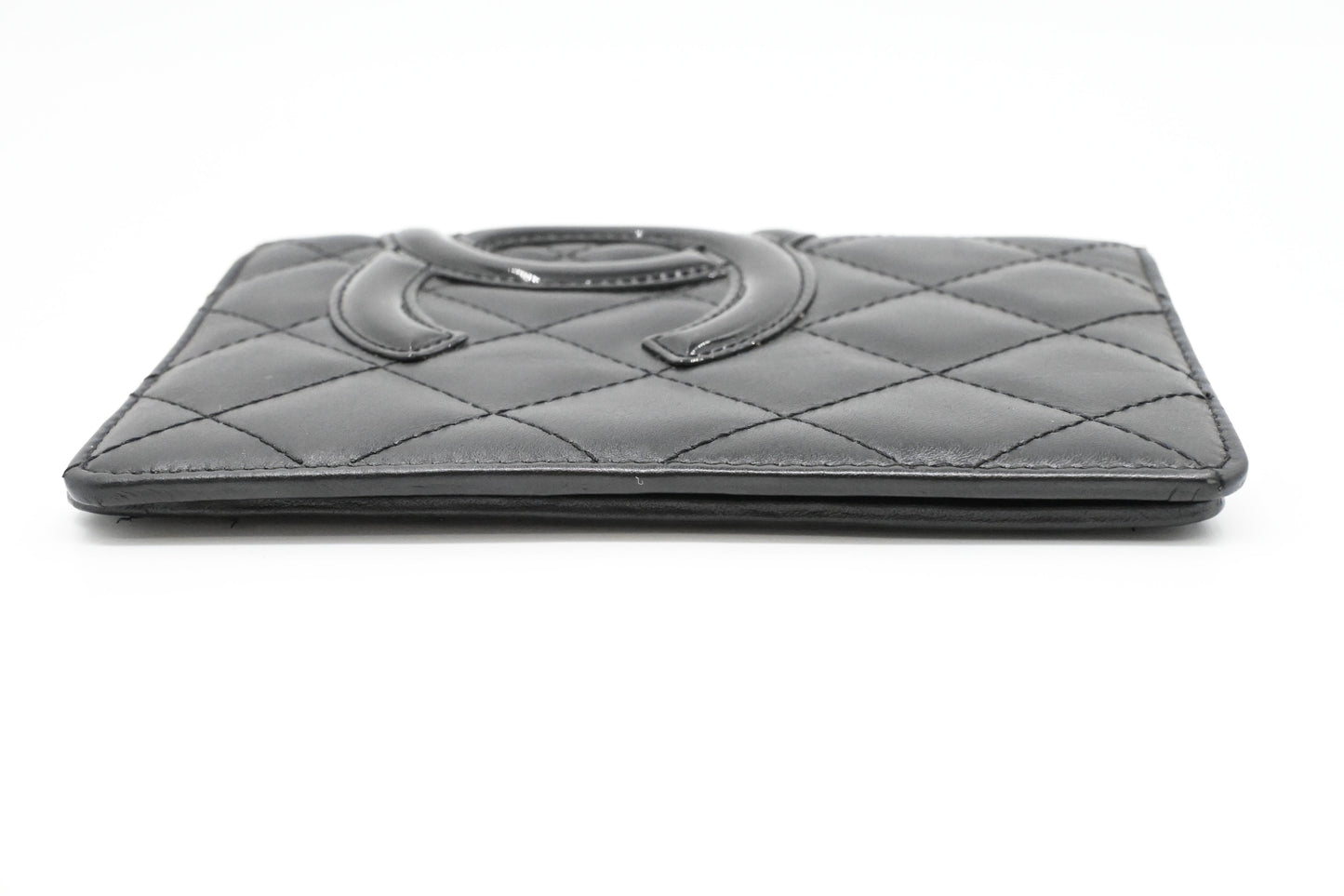 Chanel Cambon Passport Case in Black Leather