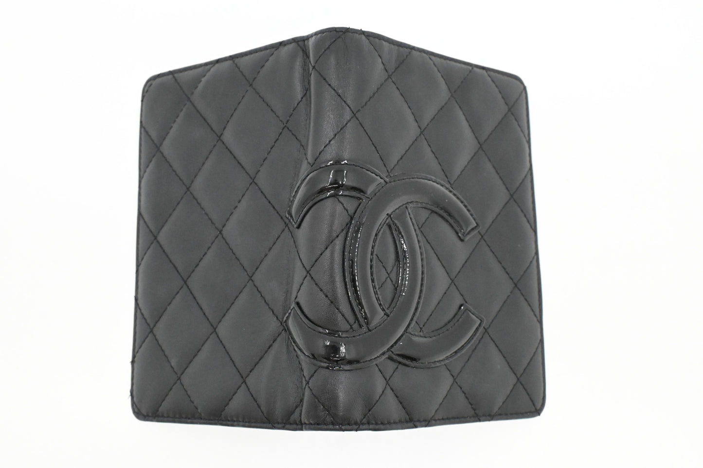 Chanel Cambon Passport Case in Black Leather