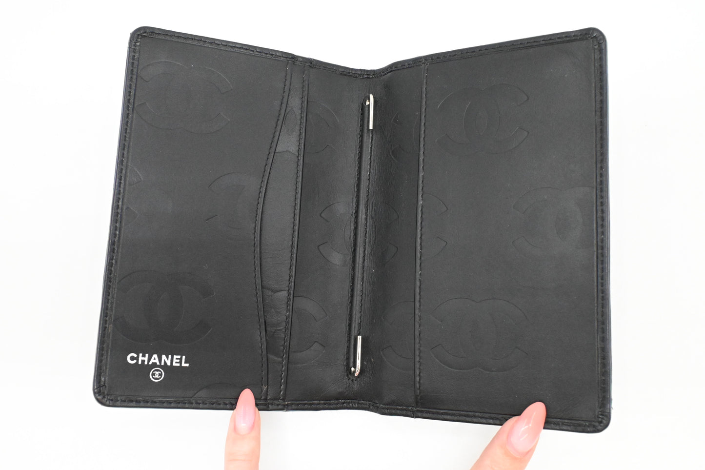 Chanel Cambon Passport Case in Black Leather