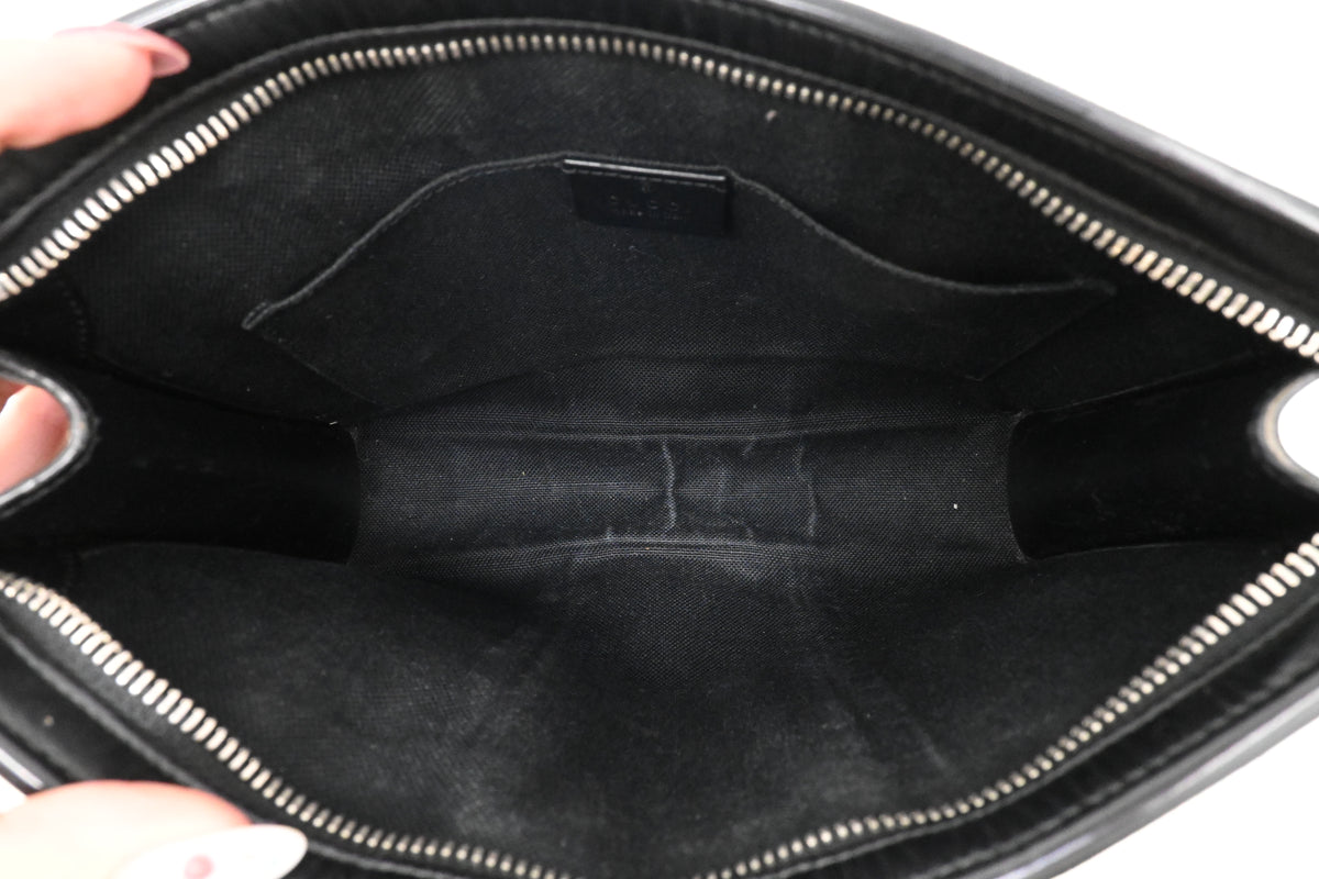 Gucci Toiletry Clutch in Black GG Supreme Canvas