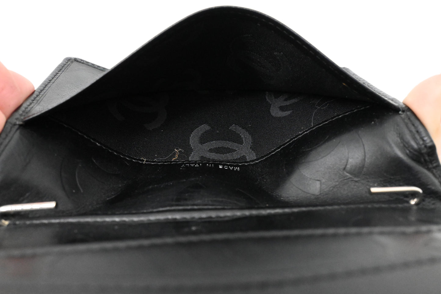 Chanel Cambon Passport Case in Black Leather