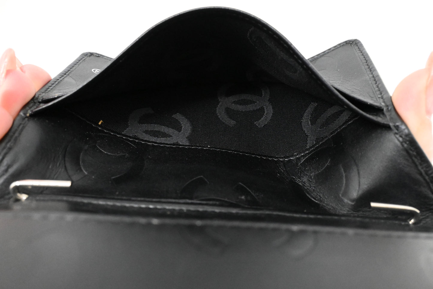 Chanel Cambon Passport Case in Black Leather