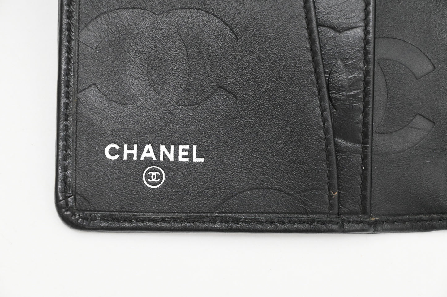 Chanel Cambon Passport Case in Black Leather