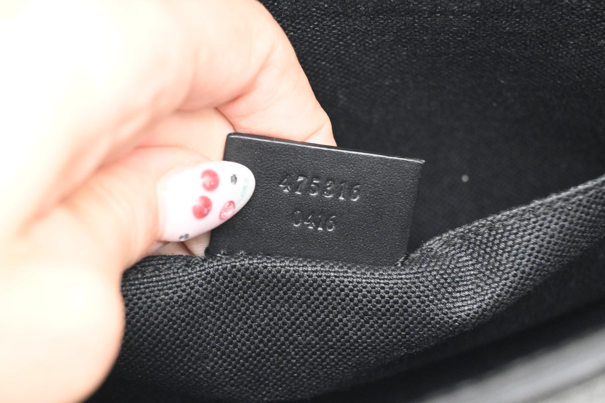Gucci Toiletry Clutch in Black GG Supreme Canvas