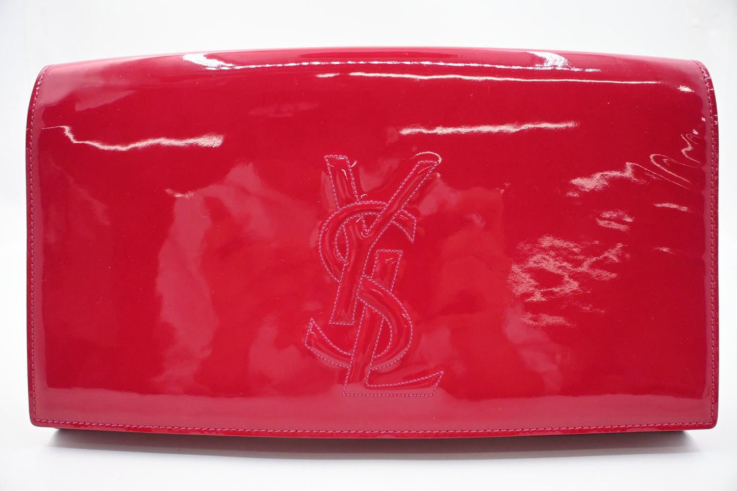 YSL Saint Laurent Clutch in Pink Patent Leather