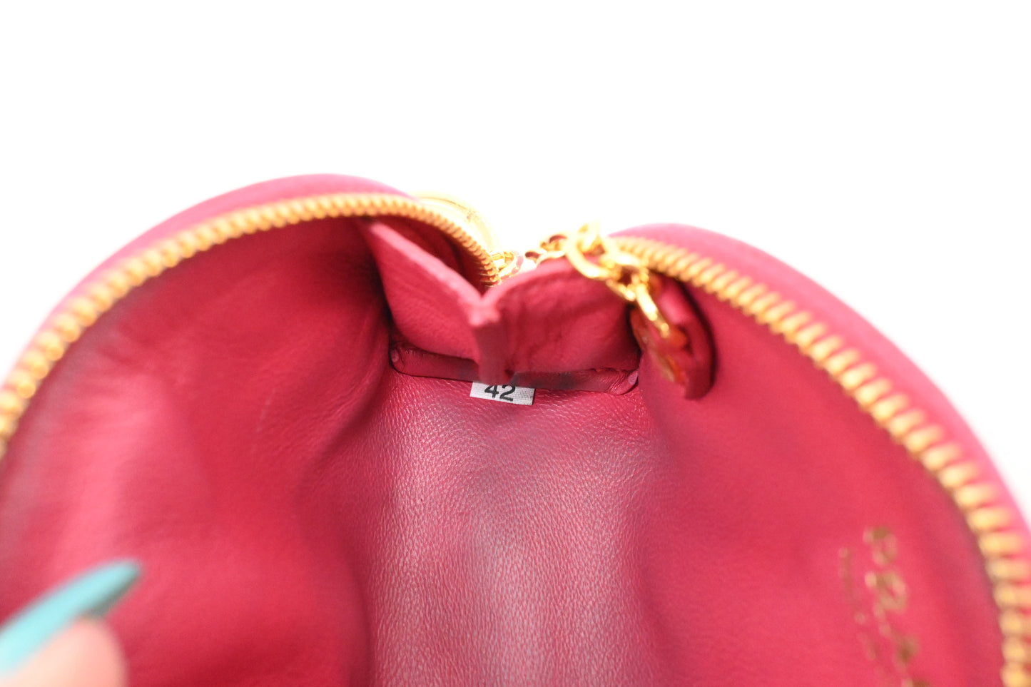Prada Coin Case in Pink Saffiano Leather