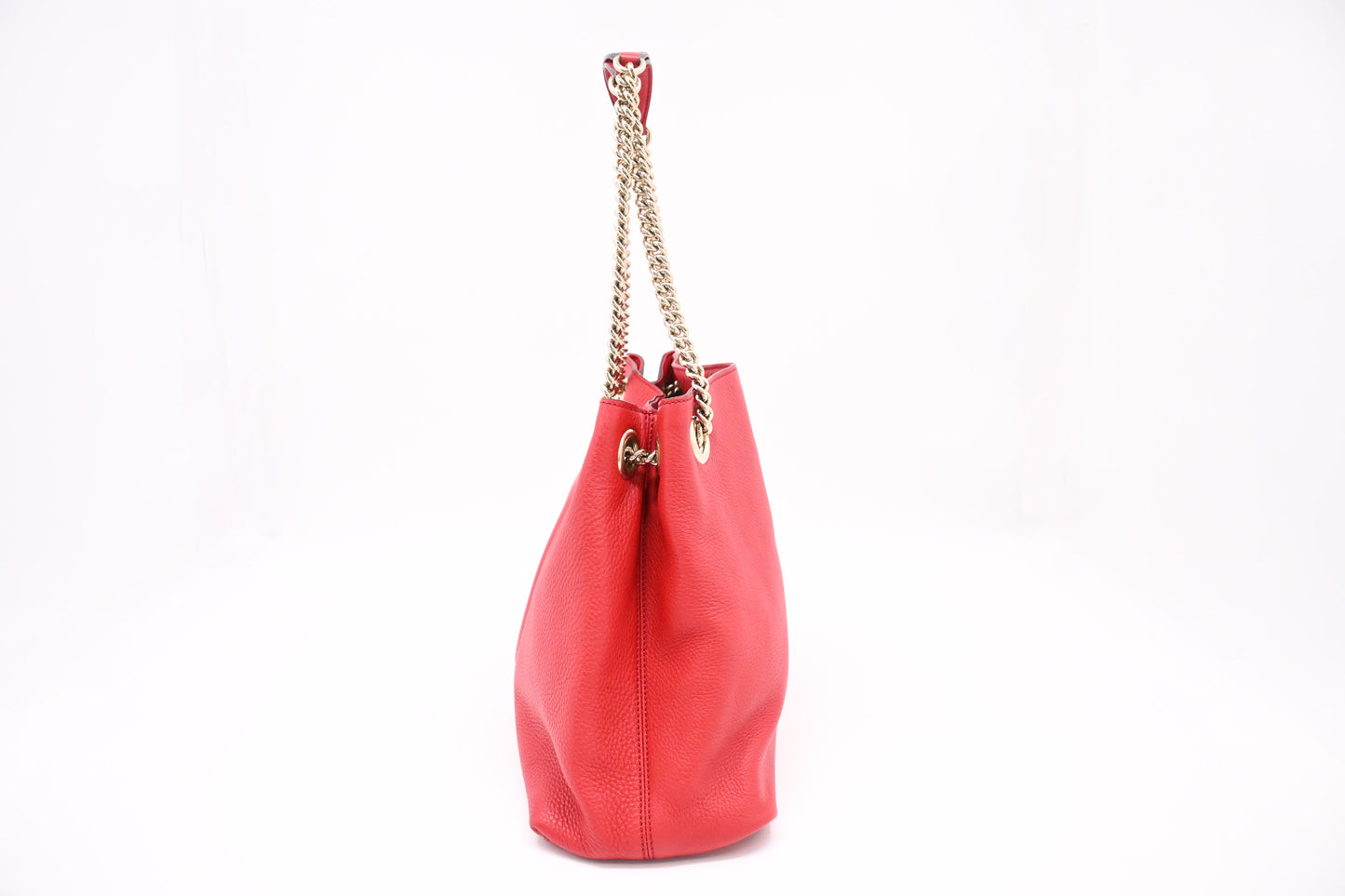 Gucci Soho Chain Shoulder Bag in Red Leather