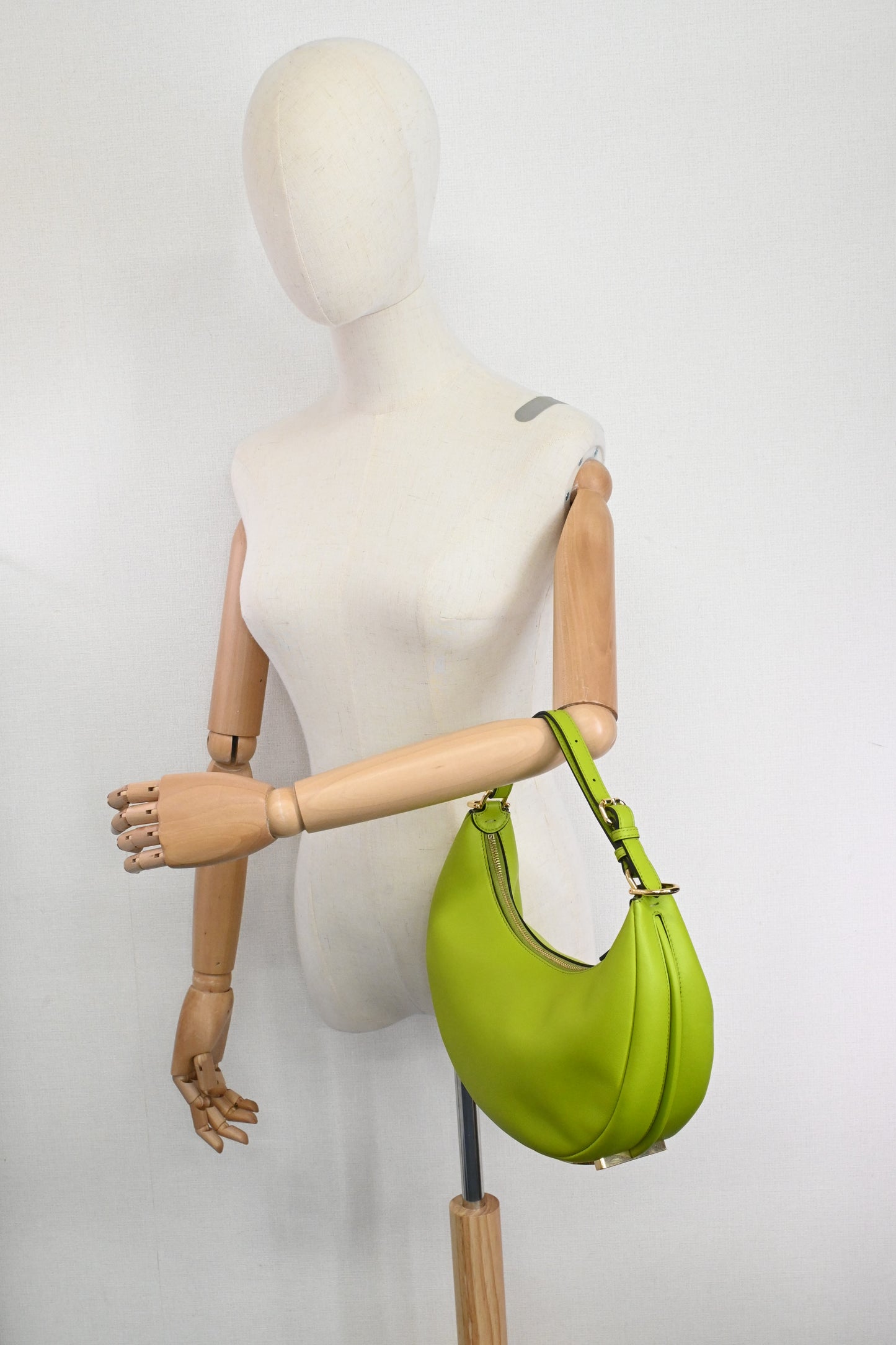 Fendi Small Fendigraphy in Lime Green Leather