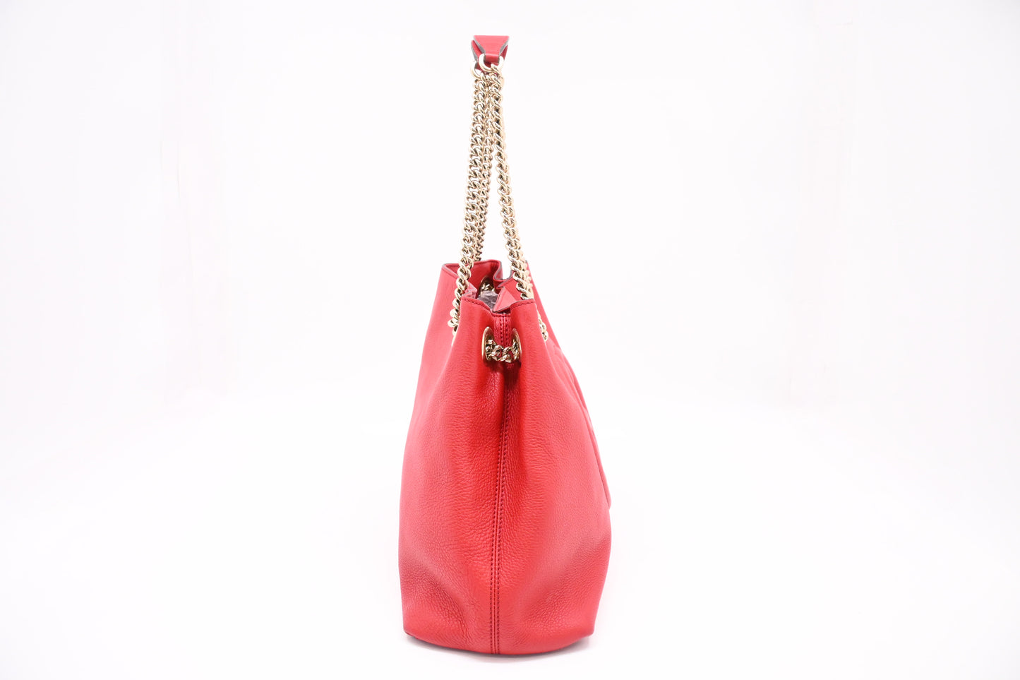 Gucci Soho Chain Shoulder Bag in Red Leather
