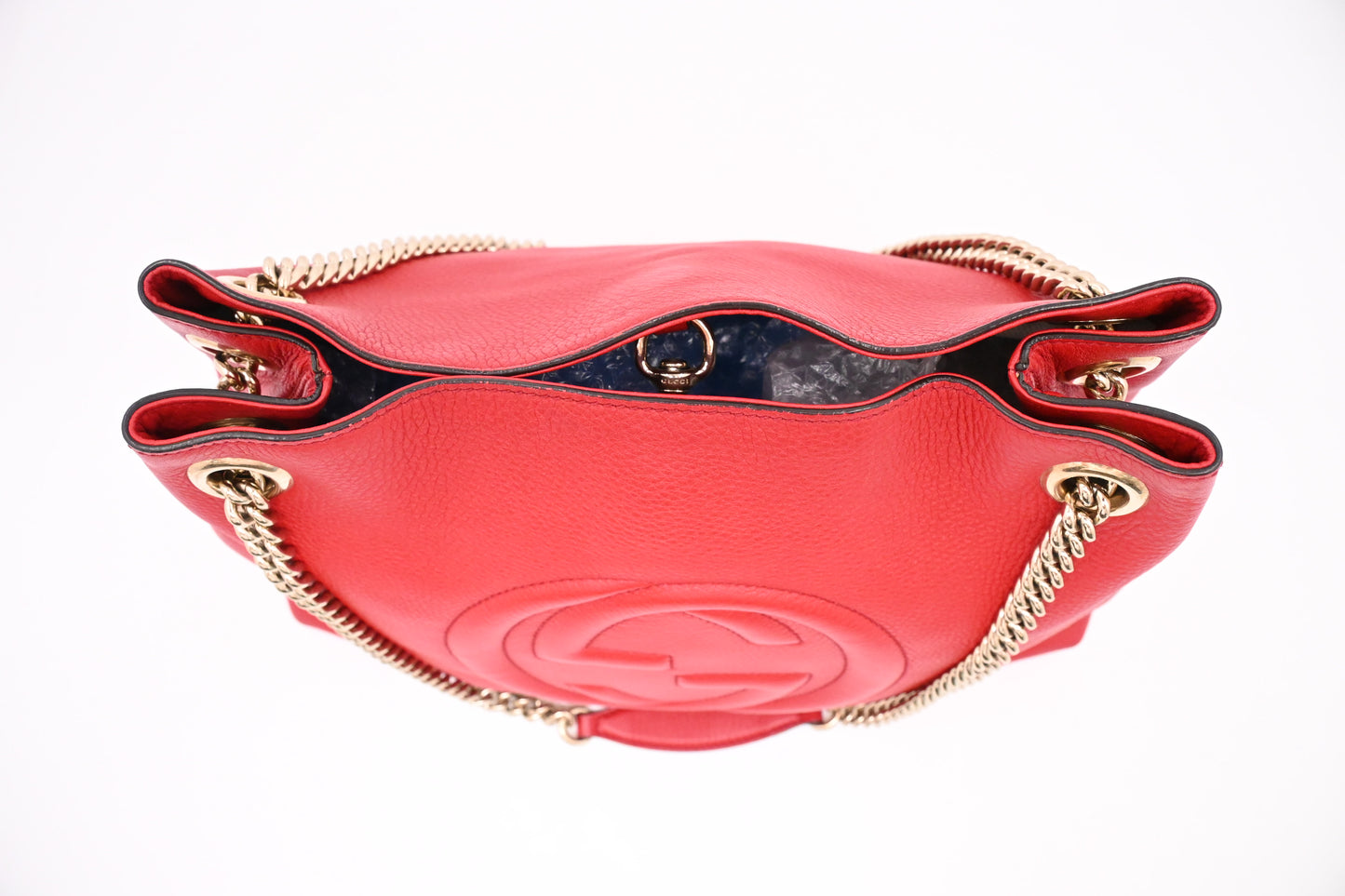 Gucci Soho Chain Shoulder Bag in Red Leather