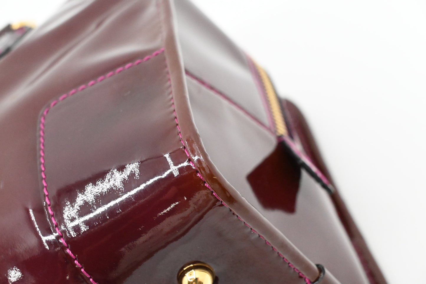 Loewe Amazona in Raisin Patent Leather