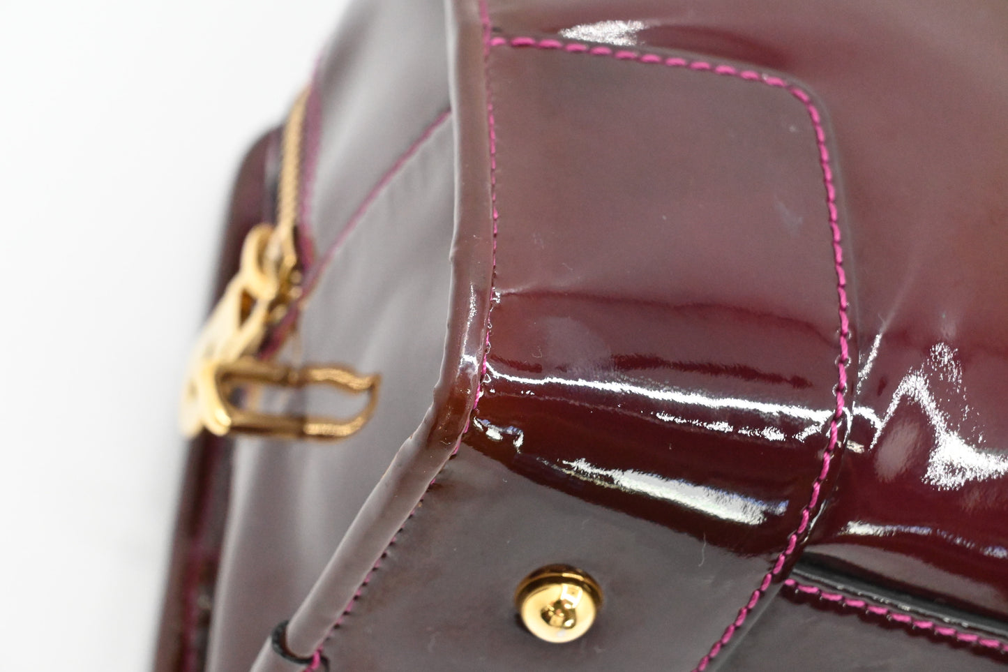 Loewe Amazona in Raisin Patent Leather