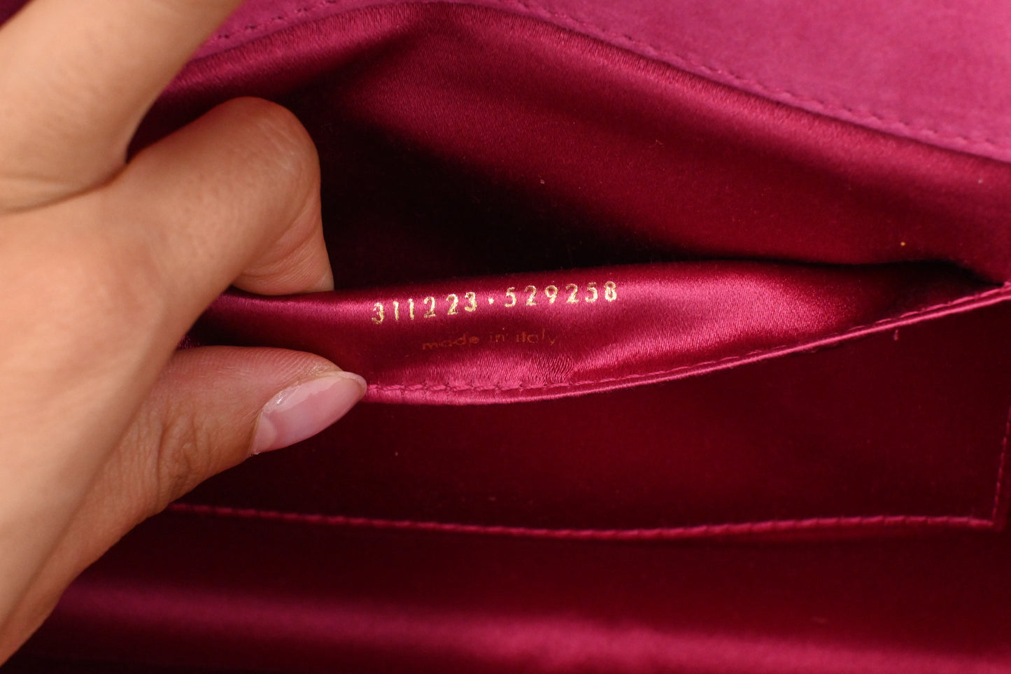 YSL Saint Laurent Clutch in Pink Patent Leather