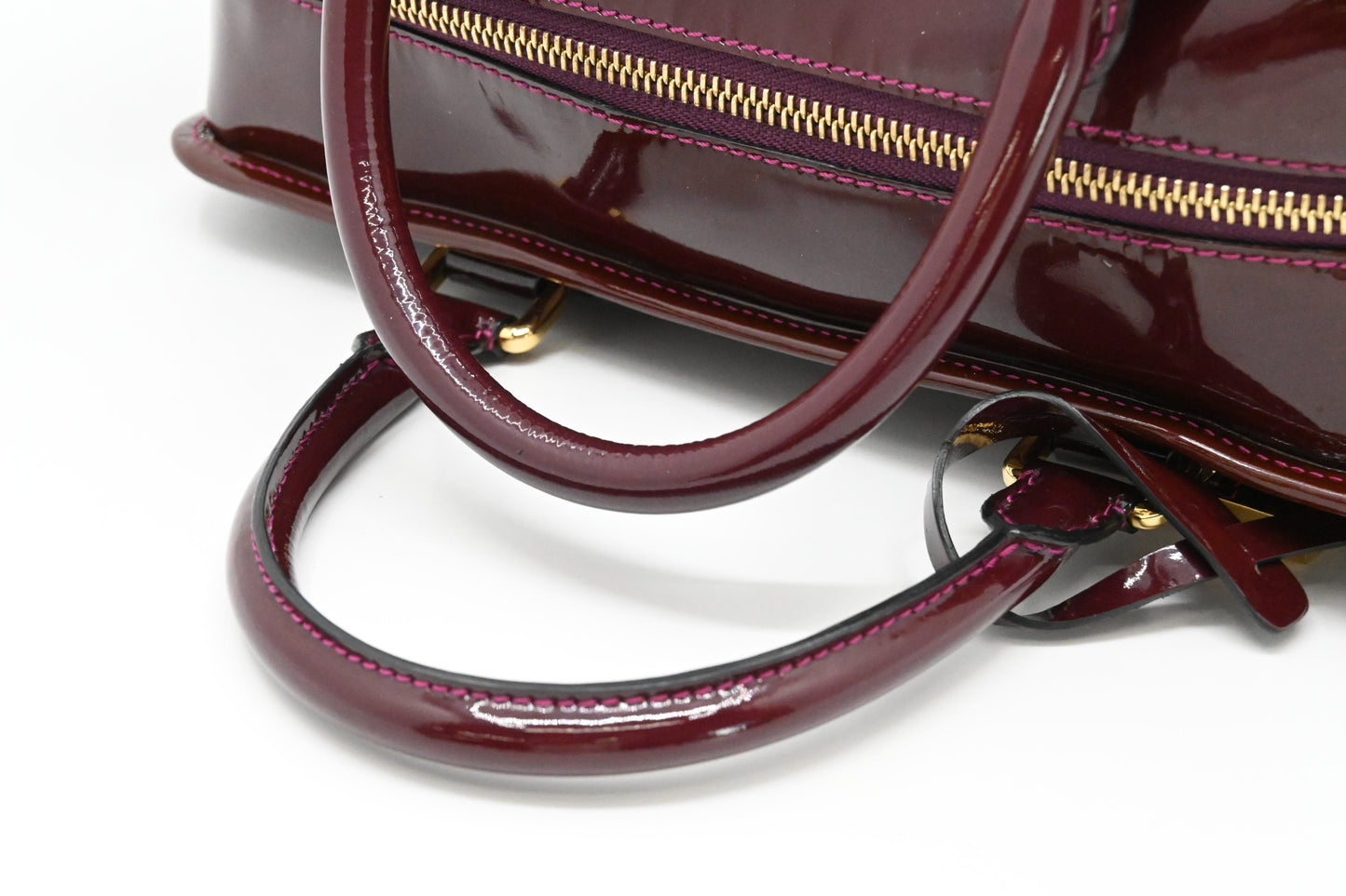 Loewe Amazona in Raisin Patent Leather