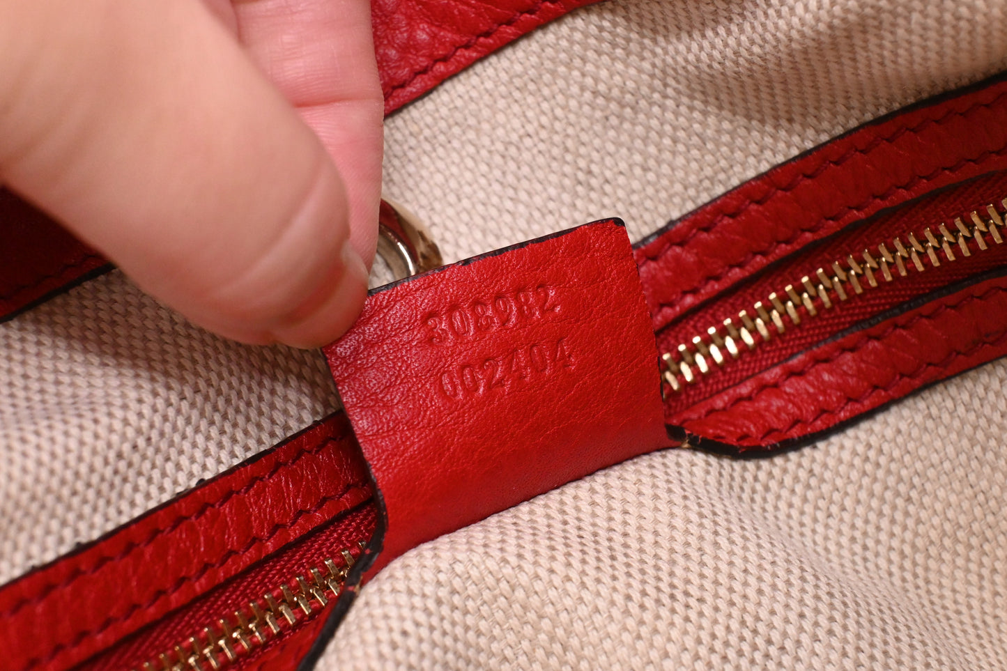 Gucci Soho Chain Shoulder Bag in Red Leather