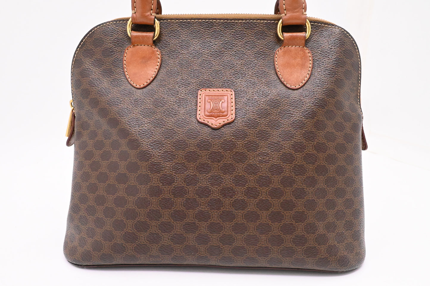 Celine Handbag in Brown Macadam Canvas