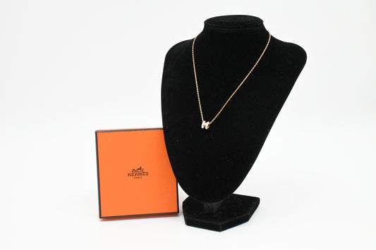Hermes Mini Pop H Necklace Pink