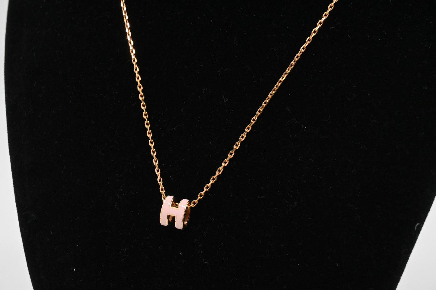 Hermes Mini Pop H Necklace Pink