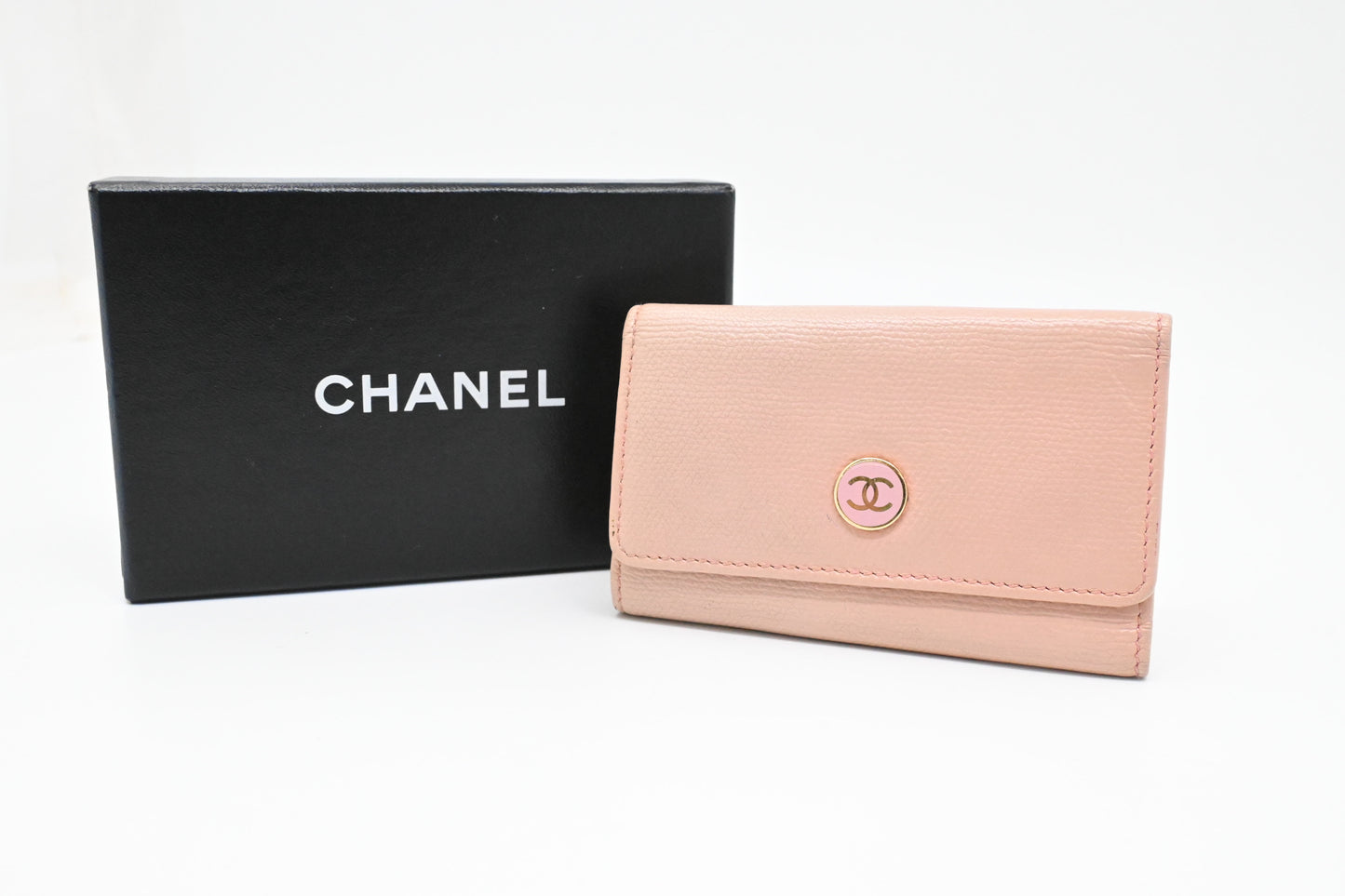 Chanel 6 Key Case in Pale Pink Leather