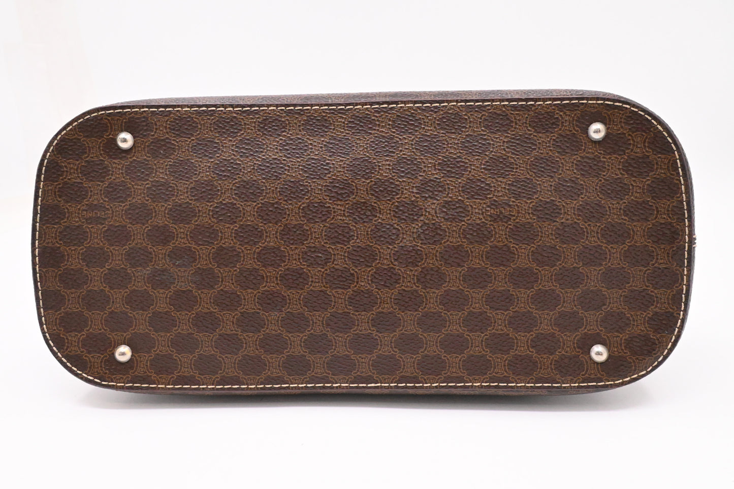 Celine Handbag in Brown Macadam Canvas